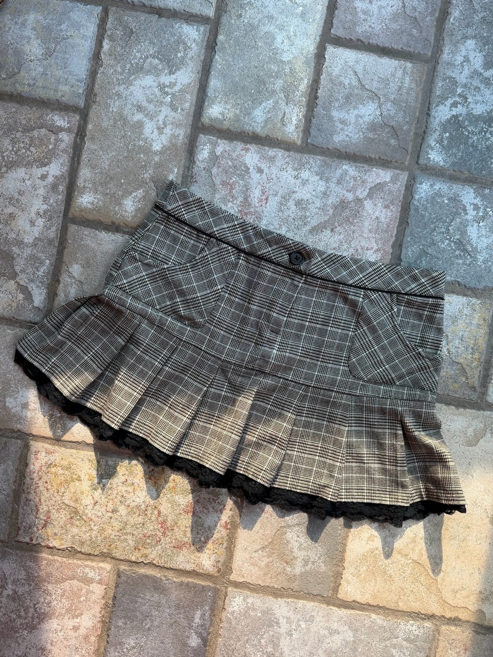 Y2K Taunt low rise plaid mini skirt